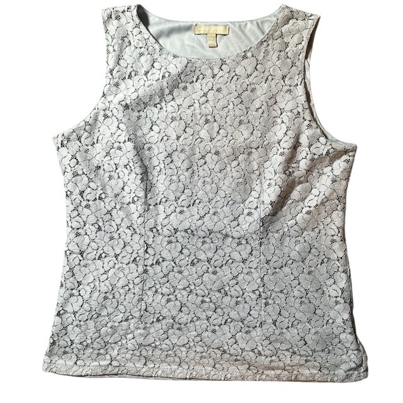 Banana Republic sleeveless tank top lined lace gray size XL - Picture 1 of 8